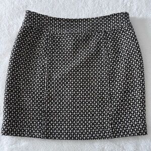 Banana Republic Black and White Textured Mini Skirt